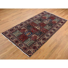 Load image into Gallery viewer, 5&#39;1&quot;x10&#39; Crimson Red, Bakhtiari Block Garden Design, Hand Knotted, Pure Wool, Oriental Rug FWR525252