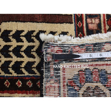 Load image into Gallery viewer, 5&#39;1&quot;x10&#39; Crimson Red, Bakhtiari Block Garden Design, Hand Knotted, Pure Wool, Oriental Rug FWR525252
