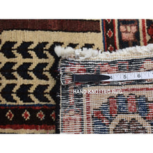 Load image into Gallery viewer, 5&#39;1&quot;x10&#39; Space Cadet, Hand Knotted, Worn Wool, Persian Musel with Fish Mahi All Over Design, Wide Runner Oriental Rug FWR485160