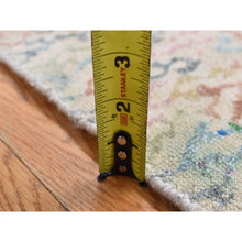 Load image into Gallery viewer, 1&#39;2&quot;x2&#39; Ivory, 100% Wool, Hand Knotted, Modern Design, Sample Mat Oriental Rug FWR525258