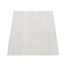 Load image into Gallery viewer, 2&#39;10&quot;x3&#39;2&quot; Ivory, Modern Design, 100% Wool, Hand Loomed, Plain, Sample Mat Oriental Rug FWR525288