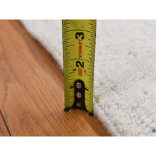 Load image into Gallery viewer, 2&#39;10&quot;x3&#39;2&quot; Ivory, Modern Design, 100% Wool, Hand Loomed, Plain, Sample Mat Oriental Rug FWR525288