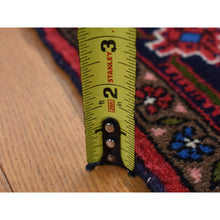 Load image into Gallery viewer, 3&#39;2&quot;x5&#39;2&quot; Carnelian Red, New Persian Hamadan Double Geometric Medallion, Pure Wool, Hand Knotted, Oriental Rug FWR525306