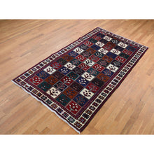 Load image into Gallery viewer, 4&#39;10&quot;x9&#39;2&quot; Carmine Red, Semi Antique Persian Bakhtiari, Garden Block Design, Pure Wool, Hand Knotted, Oriental Rug FWR525312