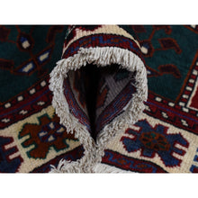 Load image into Gallery viewer, 4&#39;10&quot;x9&#39;2&quot; Carmine Red, Semi Antique Persian Bakhtiari, Garden Block Design, Pure Wool, Hand Knotted, Oriental Rug FWR525312