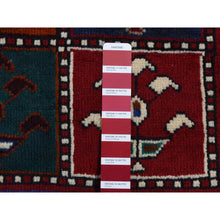 Load image into Gallery viewer, 4&#39;10&quot;x9&#39;2&quot; Carmine Red, Semi Antique Persian Bakhtiari, Garden Block Design, Pure Wool, Hand Knotted, Oriental Rug FWR525312