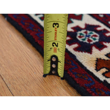 Load image into Gallery viewer, 4&#39;10&quot;x9&#39;2&quot; Carmine Red, Semi Antique Persian Bakhtiari, Garden Block Design, Pure Wool, Hand Knotted, Oriental Rug FWR525312