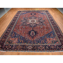 Load image into Gallery viewer, 12&#39;3&quot;x16&#39;1&quot; Barn Red, Antique Persian Karajeh Heriz In Excellent Condition, 100% Wool, Hand Knotted, Even Short Pile, Clean And Soft Pile, Sides And Ends Professionally Secured, Oversized Oriental Rug FWR525366