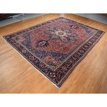 Load image into Gallery viewer, 12&#39;3&quot;x16&#39;1&quot; Barn Red, Antique Persian Karajeh Heriz In Excellent Condition, 100% Wool, Hand Knotted, Even Short Pile, Clean And Soft Pile, Sides And Ends Professionally Secured, Oversized Oriental Rug FWR525366