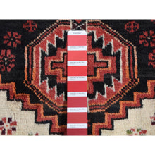 Load image into Gallery viewer, 3&#39;10&quot;x7&#39;1&quot; Prismatic Red, Vintage Persian with Peacocks Design, Clean with No Wear, Pure Wool, Hand Knotted, Oriental Rug FWR525432