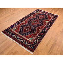 Load image into Gallery viewer, 5&#39;1&quot;x9&#39;7&quot; Fire Brick Red, New Persian With Triple Serrated Medallion Design, Camel Hair, Pure Wool, Hand Knotted, Oriental Rug FWR525450