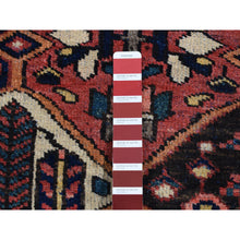 Load image into Gallery viewer, 5&#39;x6&#39;9&quot; Persian Red, Vintage Persian Bakhtiar with Diamonds Shaped Garden Design, Full Pile and Clean, Hand Knotted, Oriental Rug FWR525456