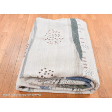 Load image into Gallery viewer, 10&#39;x14&#39; Ivory, Hand Knotted, Persian Folk Art Gabbeh, Scenery, Tree And Desert Design, Thick And Plush, Pure Wool, Oriental Rug FWR525474