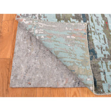 Load image into Gallery viewer, 9&#39;10&quot;x13&#39;8&quot; Cloud Gray, Abstract Design, Wool And Silk, Hand Knotted, Oriental Rug FWR525498
