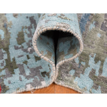 Load image into Gallery viewer, 9&#39;10&quot;x13&#39;8&quot; Cloud Gray, Abstract Design, Wool And Silk, Hand Knotted, Oriental Rug FWR525498