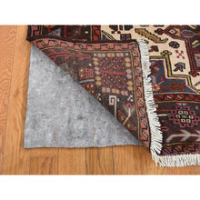 Load image into Gallery viewer, 5&#39;1&quot;x6&#39;7&quot; Ivory, Persian Karajeh, Hand Knotted, Pure Wool, Oriental Rug FWR525510