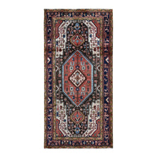 Load image into Gallery viewer, 5&#39;x10&#39;3&quot; Fire Brick Red, Vintage Persian Mosel, Geometric Medallion, Pure Wool, Hand Knotted, Wide and Long, Oriental Rug FWR525546