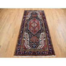 Load image into Gallery viewer, 5&#39;x10&#39;3&quot; Fire Brick Red, Vintage Persian Mosel, Geometric Medallion, Pure Wool, Hand Knotted, Wide and Long, Oriental Rug FWR525546