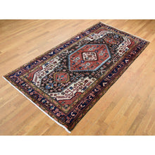 Load image into Gallery viewer, 5&#39;x10&#39;3&quot; Fire Brick Red, Vintage Persian Mosel, Geometric Medallion, Pure Wool, Hand Knotted, Wide and Long, Oriental Rug FWR525546