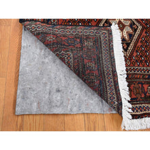 Load image into Gallery viewer, 6&#39;8&quot;x10&#39;5&quot; Persian Red, New Persian Senneh, Repetitive Peacock Design, Pure Wool, Full Pile, Hand Knotted, Oriental Rug FWR525558