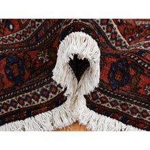 Load image into Gallery viewer, 6&#39;8&quot;x10&#39;5&quot; Persian Red, New Persian Senneh, Repetitive Peacock Design, Pure Wool, Full Pile, Hand Knotted, Oriental Rug FWR525558
