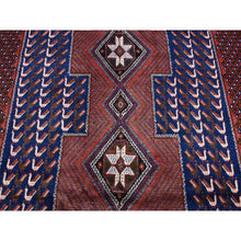 Load image into Gallery viewer, 6&#39;8&quot;x10&#39;5&quot; Persian Red, New Persian Senneh, Repetitive Peacock Design, Pure Wool, Full Pile, Hand Knotted, Oriental Rug FWR525558