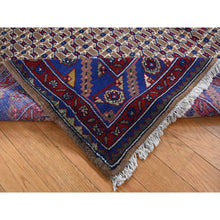 Load image into Gallery viewer, 6&#39;8&quot;x9&#39;1&quot; Khaki Brown, New Persian Serab, Trellis All Over Design, Camel Hair, Pure Wool, Hand Knotted, Oriental Rug FWR525570
