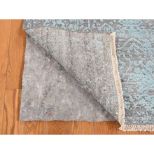 Load image into Gallery viewer, 3&#39;x4&#39;10&quot; Turquoise Green, Broken Persian Design, Wool And Silk, Hand Knotted, Oriental Rug FWR525612