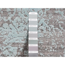 Load image into Gallery viewer, 3&#39;x4&#39;10&quot; Turquoise Green, Broken Persian Design, Wool and Silk, Hand Knotted, Oriental Rug FWR525612