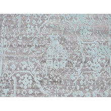 Load image into Gallery viewer, 3&#39;x4&#39;10&quot; Turquoise Green, Broken Persian Design, Wool and Silk, Hand Knotted, Oriental Rug FWR525612