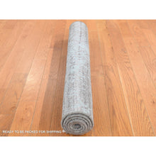 Load image into Gallery viewer, 3&#39;x4&#39;10&quot; Turquoise Green, Broken Persian Design, Wool and Silk, Hand Knotted, Oriental Rug FWR525612