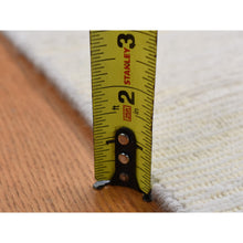 Load image into Gallery viewer, 3&#39;x5&#39; Ivory, Silk With Textured Wool, Tone On Tone Striae Design, Hand Knotted, Oriental Rug FWR525624