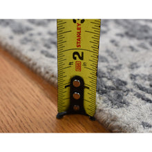 Load image into Gallery viewer, 3&#39;x4&#39;10&quot; Arsenic Gray, Broken And Erased Persian Design, Wool And Pure Silk, Hand Knotted, Oriental Rug FWR525630