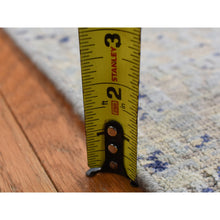 Load image into Gallery viewer, 3&#39;x4&#39;10&quot; Powder Blue, Diminishing Cypress Trees With Medallion Design, Silk With Textured Wool, Hand Knotted, Oriental Rug FWR525660