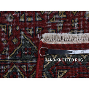 4'x6' Wine Red, Pure Silk, Tabriz Haji Jalili Paisley Design, Hand Knotted, Soft Pile, Oriental Rug FWR453882