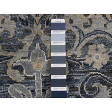 Load image into Gallery viewer, 3&#39;x5&#39; Arsenic Gray, Hand Knotted, Silk with Textured Wool, Blossom Design, Oriental Rug FWR525672