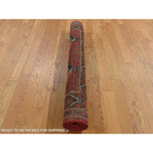 Load image into Gallery viewer, 4&#39;1&quot;x6&#39;2&quot; Barn Red, Vegetable Dyes, Hand Spun Ghazni Wool, Afghan Ersari Elephant Feet Design, Hand Knotted, Oriental Rug FWR525678