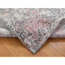 Load image into Gallery viewer, 3&#39;x4&#39;9&quot; Watermelon Pink, Thick And Plush, Abstract Design, Wool And Silk, Hand Knotted, Oriental Rug FWR525684