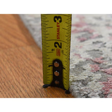 Load image into Gallery viewer, 3&#39;x4&#39;9&quot; Watermelon Pink, Thick And Plush, Abstract Design, Wool And Silk, Hand Knotted, Oriental Rug FWR525684