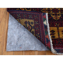 Load image into Gallery viewer, 3&#39;x10&#39;2&quot; Vermilion Red, Afghan Khamyab, Vegetable Dyes, Denser Weave, Shiny Wool, Hand Knotted, Runner Oriental Rug FWR525702