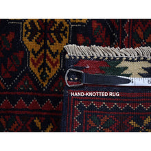 Load image into Gallery viewer, 3&#39;x10&#39;2&quot; Vermilion Red, Afghan Khamyab, Vegetable Dyes, Denser Weave, Shiny Wool, Hand Knotted, Runner Oriental Rug FWR525702