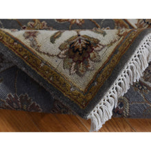 Load image into Gallery viewer, 2&#39;6&quot;x20&#39; Carbon Gray, Rajasthan Design, Wool And Silk, Hand Knotted, Xl Runner Oriental Rug FWR525714