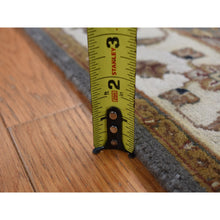 Load image into Gallery viewer, 2&#39;6&quot;x20&#39; Carbon Gray, Rajasthan Design, Wool And Silk, Hand Knotted, Xl Runner Oriental Rug FWR525714