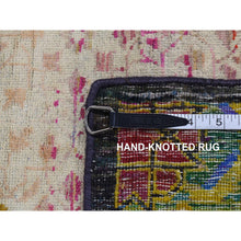 Load image into Gallery viewer, 3&#39;1&quot;x19&#39;4&quot; Lake Blue, Afghan Peshawar with Birds of Paradise Design, Hand Knotted, 100% Soft Wool, Vegetable Dyes, XL Runner, Oriental Rug FWR121614