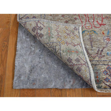 Load image into Gallery viewer, 3&#39;1&quot;x12&#39; Honey Brown, Silk with Textured Wool, Directional Vase Design, Hand Knotted, Runner Oriental Rug FWR525774