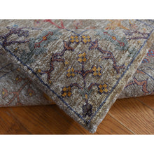Load image into Gallery viewer, 3&#39;1&quot;x12&#39; Honey Brown, Silk With Textured Wool, Directional Vase Design, Hand Knotted, Runner Oriental Rug FWR525774