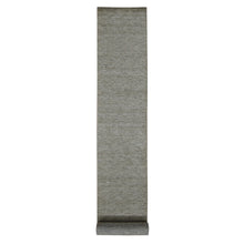Load image into Gallery viewer, 2&#39;7&quot;x18&#39;2&quot; Taupe, Natural Colors and Plain, Pure Wool, Gabbeh, XL Runner, Hand Loomed, Oriental Rug FWR525792