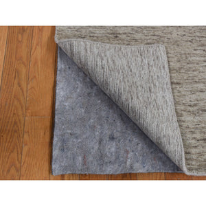 2'7"x18'2" Taupe, Natural Colors and Plain, Pure Wool, Gabbeh, XL Runner, Hand Loomed, Oriental Rug FWR525792