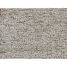 Load image into Gallery viewer, 2&#39;7&quot;x18&#39;2&quot; Taupe, Natural Colors and Plain, Pure Wool, Gabbeh, XL Runner, Hand Loomed, Oriental Rug FWR525792