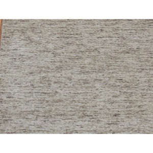 2'7"x18'2" Taupe, Natural Colors and Plain, Pure Wool, Gabbeh, XL Runner, Hand Loomed, Oriental Rug FWR525792